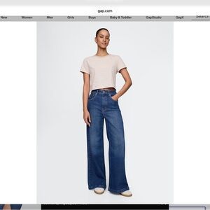 GAP NWT Women's Extra High Rise Stride Wide-Leg Jeans